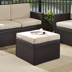 Crosley Furniture Palm Harbor Wicker Outdoor Ottoman Foot Rest - Image 2