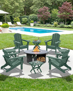 SERWALL Folding Outdoor Side Table Set of 6, Adirondack End Table - Image 11