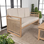 JONATHAN Y SFB1002A Gable 3-Seat Mid-Century Modern Roped Acacia Wood Outdoor - Image 5