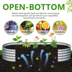 2PCS 6x3x1ft Galvanized Metal Raised Garden Bed Kit, Outdoor Planter Box - Image 3