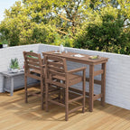 SERWALL 41" Outdoor Bar Table, All Weather HDPE Patio Bar Counter Height Table - Image 2