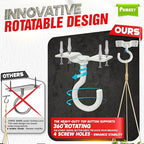 2Pcs 200LBS Rotatable Ceiling Hooks - Image 3