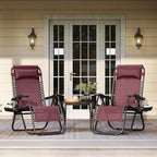 Yaheetech Zero Gravity Recliners Outdoor Adjustable Folding Reclining Lounge - Image 2