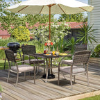 Pamapic 5-Piece Outdoor Furniture Set, Rattan Patio Dining Set - Image 4