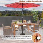 Tangkula 67" Acacia Wood Outdoor Dining Table - Image 7
