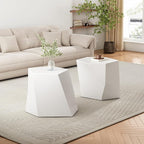 Christopher Knight Home Skyles Coffee Table Set of 2, Geometric Lightweight - Image 3