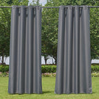 NICETOWN Outdoor Curtains for Patio Waterproof Extra Wide 2 Panels, Rustproof by NICETOWN