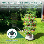 7 Tiered Strawberry Vertical Planter 2 Pack, Stackable Tower Garden Planter - Image 4