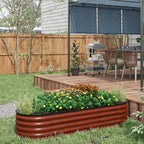 Outsunny 6.5' x 2' x 1.4' Galvanized Raised Garden Bed Kit, Outdoor Metal - Image 2