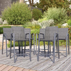Outdoor Bar Stools Set of 6, Bar Height Chairs by Home