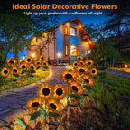 Solar Sunflower Lights, 800mA Solar Garden Light - Image 3