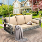 Outdoor Wicker Patio Porch Swing - Image 6