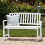 Christopher Knight Home Loja Outdoor Acacia Wood Bench, Pu White by ChristopherKnightHome