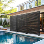 Metal Privacy Screen with Stand 72" H×47" W Outdoor Freestanding Privacy Screen - Image 7