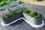 A ANLEOLIFE Set of 6, 18 Inch Tall Quartz Grey Raised Garden Beds Kit, - Image 5