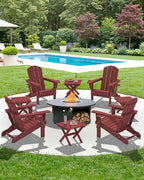 SERWALL Folding Outdoor Side Table Set of 6, Adirondack End Table - Image 10