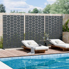 Casaphoria Metal Privacy Screen Outdoor, Darkgray-Square - Image 3