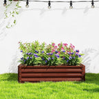 Outsunny Galvanized Raised Garden Bed, - Image 9