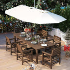 5-Piece Brown Outdoor Dining Set - Image 8