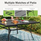 PHI VILLA Large Outdoor Square Dining Table - Image 5