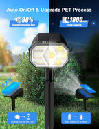 Brightown 4Pack Solar Spot Lights Outdoor, IP67 Solar Lights Outdoor Waterproof - Image 4
