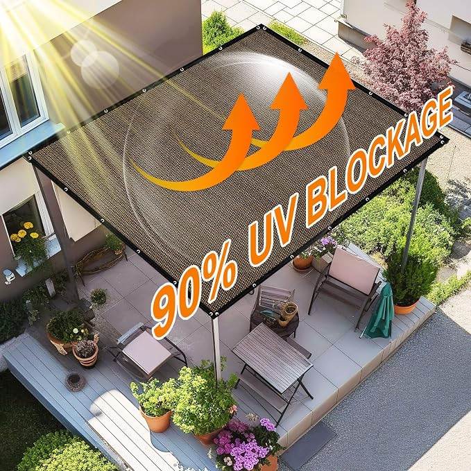 Artpuch 90% Sun Shade Cloth, 4 x 6 FT Pergola Shade Cover Canopy - Image 3