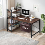 AmasSmile 2PC Storage Ottoman Folding Foot Rest Stool - Image 5