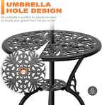NUU GARDEN 3 Piece Bistro Set Outdoor, All Weather Cast Aluminum Patio Bistro - Image 7