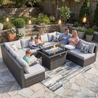 NICESOUL 29.3'' High Back Outdoor Patio Furniture Set - Image 2
