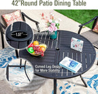Sophia & William Outdoor Dining Set 5 Pieces, 4 Comfortable Textilene Chairs - Image 5