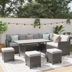 Wisteria Lane 7 Piece Patio Furniture Set, High Curved Back Wicker Patio - Image 8