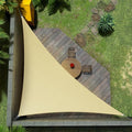 Amgo Custom Size 15' x 24' x 28.3' Beige Right Triangle Sun Shade Sail Order to by Amgo