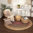 REDEARTH · Jute Circular Pouf Ottoman - Image 8