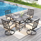 PHI VILLA 5 Pieces Outdoor Dining Set - Image 2