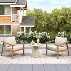 Christopher Knight Home Set of 2 Leland Patio Furniture Acacia Wood Club Chairs by ChristopherKnightHome
