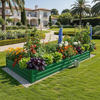 YITAHOME 8x4x1ft 2pcs Large Raised Garden Bed Kit, Galvanized Metal Planter Box - Image 2