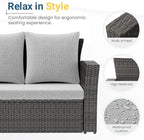 Wisteria Lane All Weather Wicker Patio Couch, 3 Seats Patio Sofa - Image 3