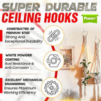 2Pcs 200LBS Rotatable Ceiling Hooks - Image 4