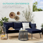 Best Choice Products Outdoor Rope Woven Sectional Patio Furniture L-Shaped - Image 6