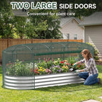 Raised Garden Bed with Sprinkler Timer and Self-Watering System, Oval Raised - Image 6