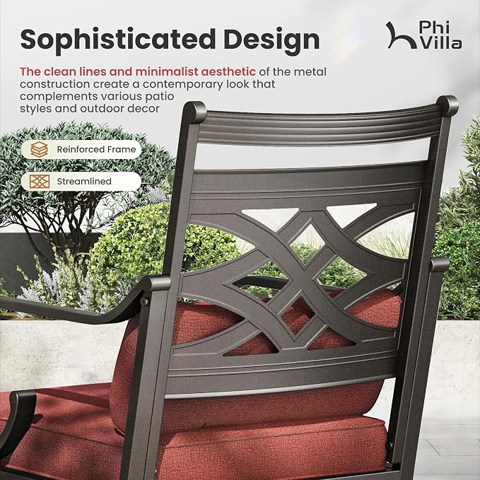 PHI VILLA 5 Pieces Outdoor Dining Set - Image 4