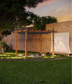 GarveeLife 10 x 10 ft Wood-Grain Aluminum Pergola Outdoor Pergola - Image 7