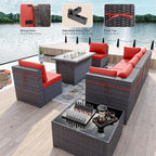 Kullavik 8 Pieces Outdoor Patio Furniture Set - Image 3