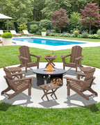 SERWALL Folding Outdoor Side Table Set of 6, Adirondack End Table - Image 11