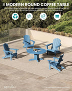 SERWALL 36'' Round Outdoor Coffee Table - Image 6