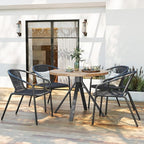 Amopatio Outdoor Dining Chairs Set of 4, Stackable Patio Chairs, Rattan Wicker - Image 2
