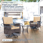 Kullavik 13 Pieces Outdoor Patio Furniture Set, PE Wicker Rattan Sectional Sofa - Image 5