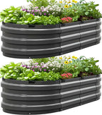 KING BIRD Raised Garden Bed Kit 2025 Upgraded 10-Minute Assembly Galvanized by KINGBIRD