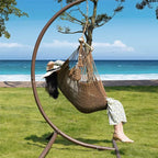 Lazy Daze Hammocks Chair Caribbean Hanging Rope Swing Chair, Soft-Spun Cotton - Image 2