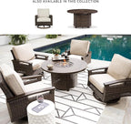 Signature Design by Ashley Paradise Trail Outdoor Round Wicker Patio Fire Pit - Image 5